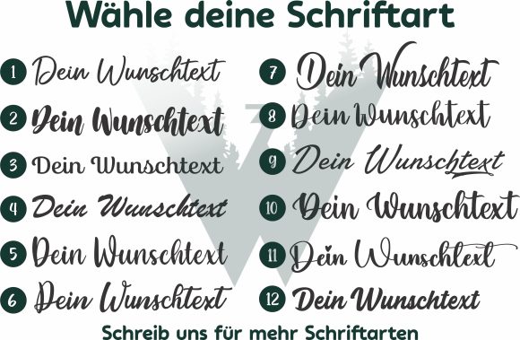 SCHRIFTZUG MIT WUNSCHTEXT – Bild 2